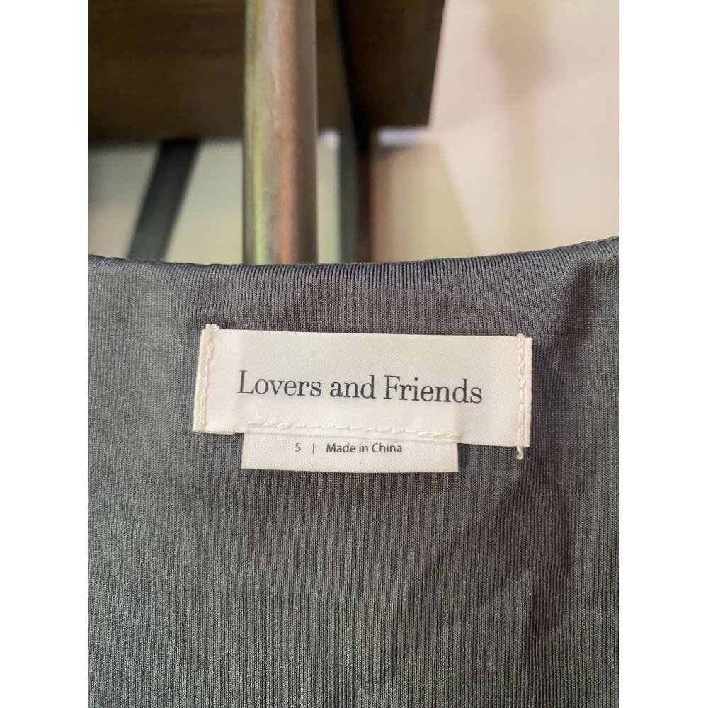 Lovers + Friends Jasmine Bodysuit Metallic Silver Women's Size Small - Picture 8 of 11